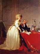 Jacques-Louis David Portrait of Monsieur Lavoisier and His Wife oil on canvas